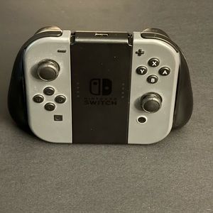 Nintendo Switch grey joycons with charging grip